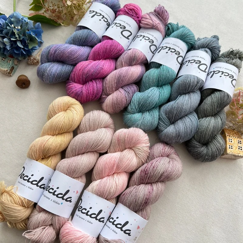 "Mint Haze" 60% merino 20% hedvábí 20% konopí 400m 