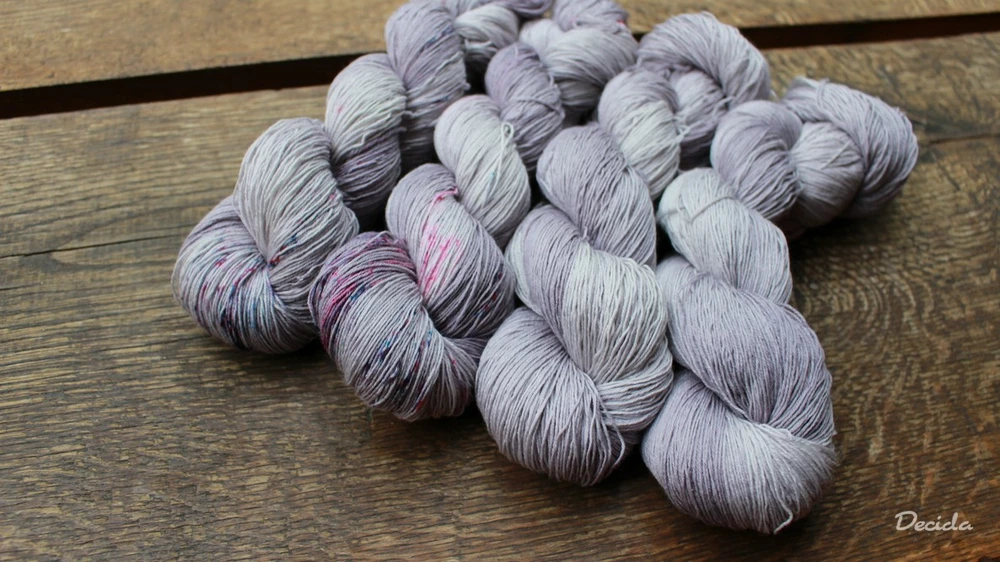 "Šedá"  Merino/hedvábí 2mm