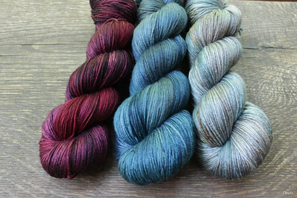 "Burgund" merino/hedvábí 50/50 400m bez SW 