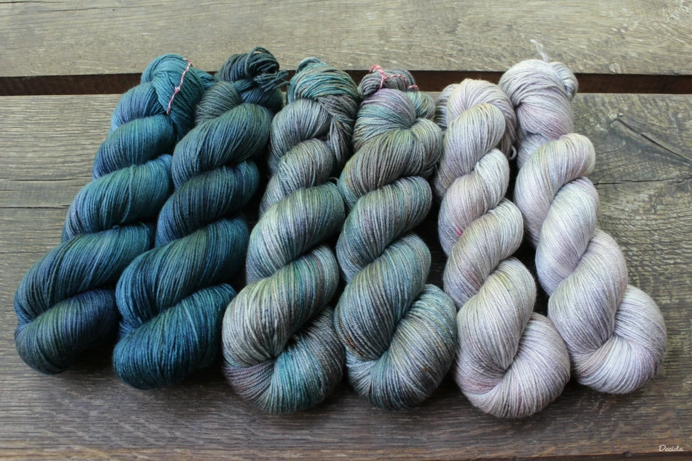 "Blue sea" merino/hedvábí 50/50 400m bez SW 