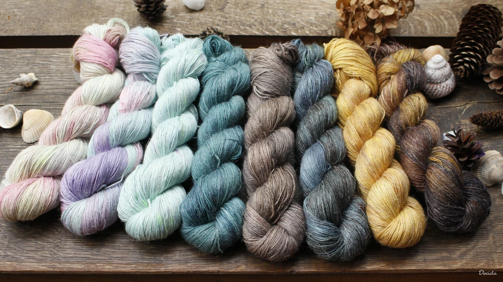 "Slow Mint"- 50% Alpaca/25% Hedvábí/25% len 400m