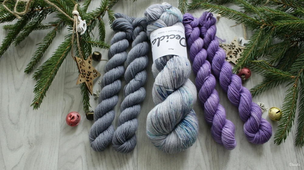 "Fialová minis" -EXTRA Merino sw/polyamid 365m/100g - 20g!