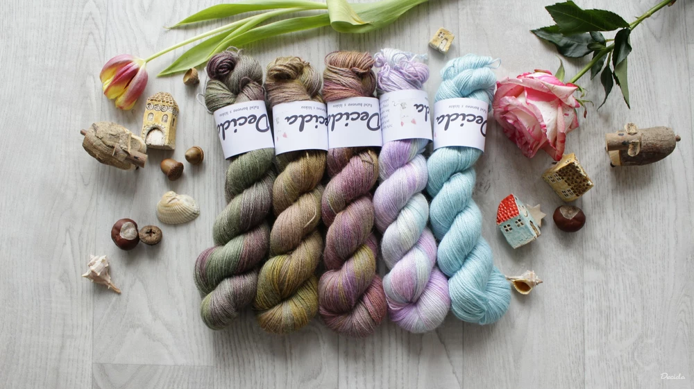 "Summer vibes" 70%alpaka/10%kašmír/20%hedvábí 400m