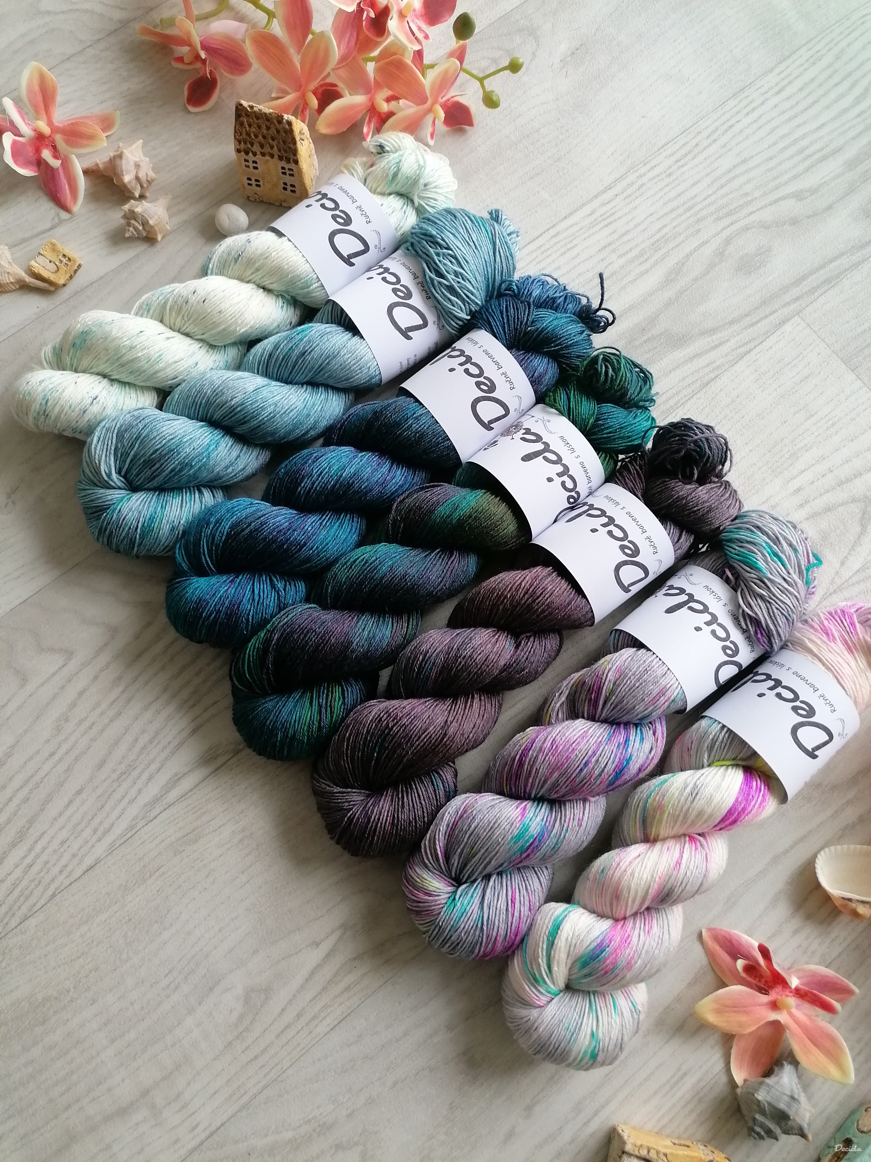 "Kořeněné víno" Merino/hedvábí 3mm