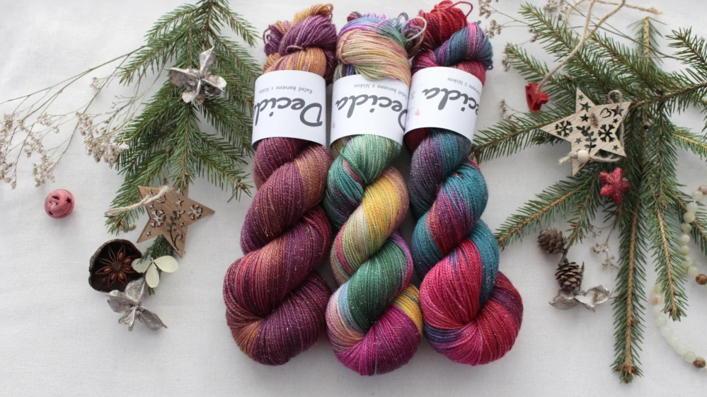 "Candy Life" - 100g Merino sw/Nylon/Zlatá stellina 400m